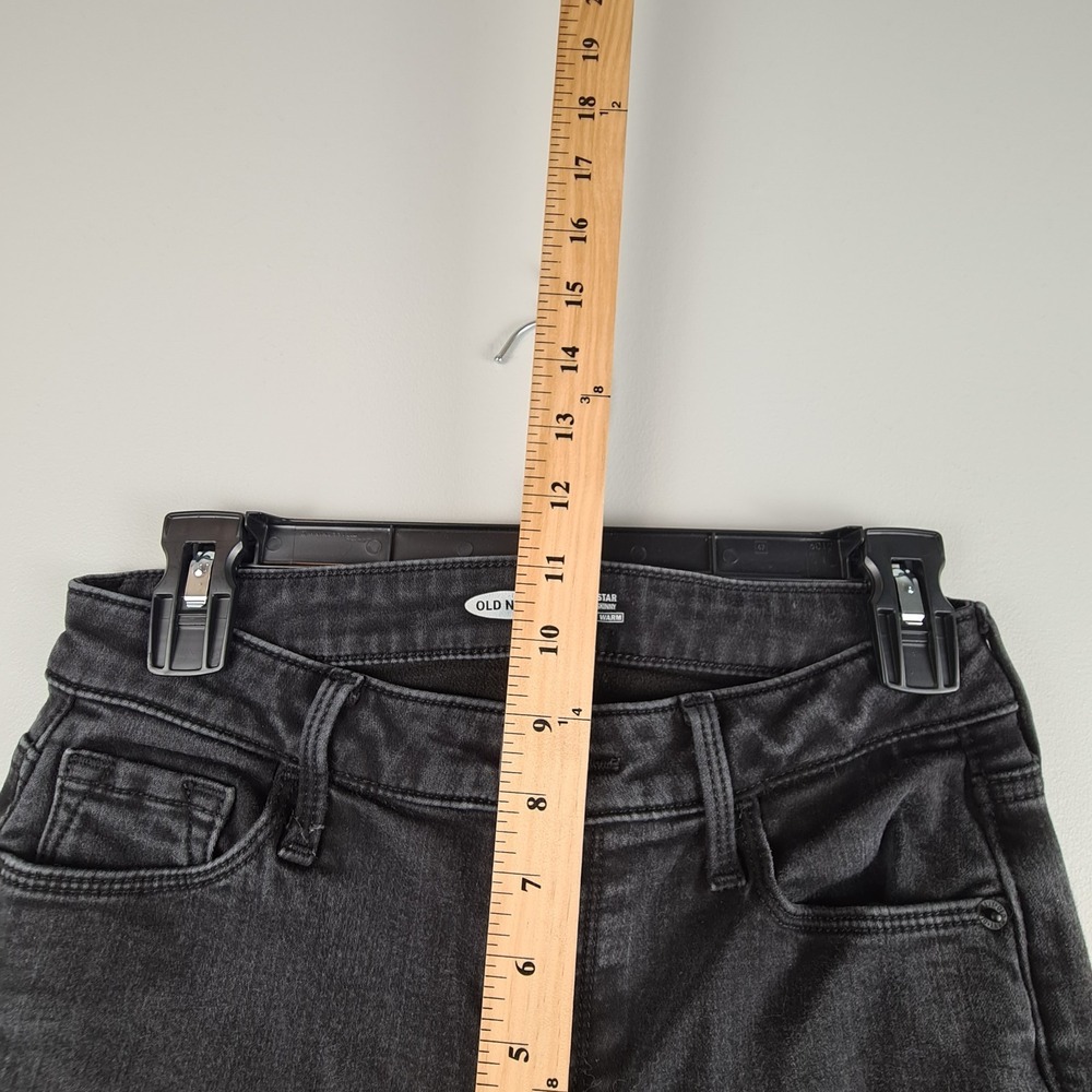 Old Navy Rockstar‎ Jeans Women's Size 4 Super Skinny High Rise Black Denim Slim - Picture 3 of 6
